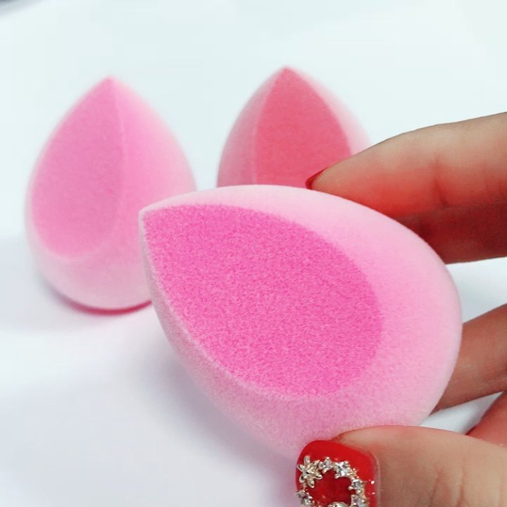 Fuzzy Microfiber Velvet Beauty Blend Sponge Raindrop Makeup Dual Layer