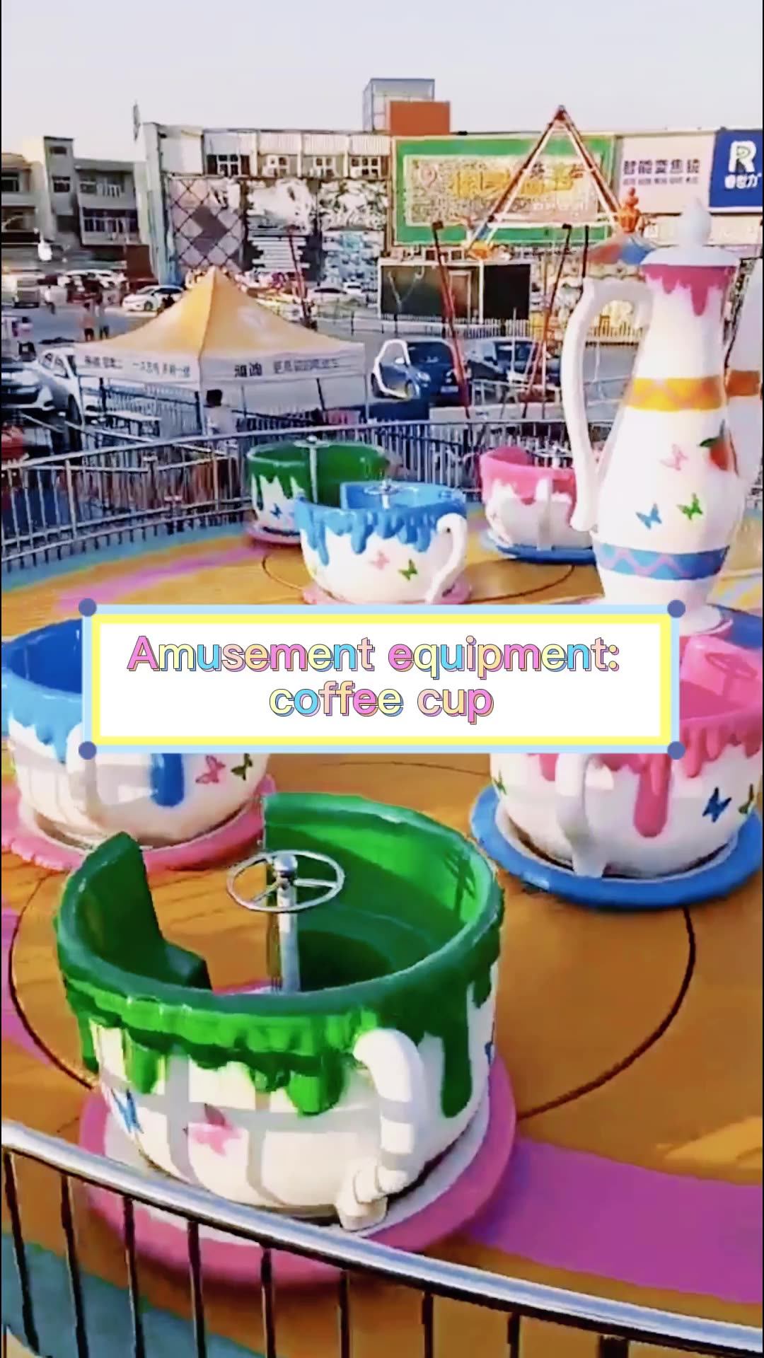 Carnival Rides Amusement Park Coffee Cup And Saucer Tea Cup Ride