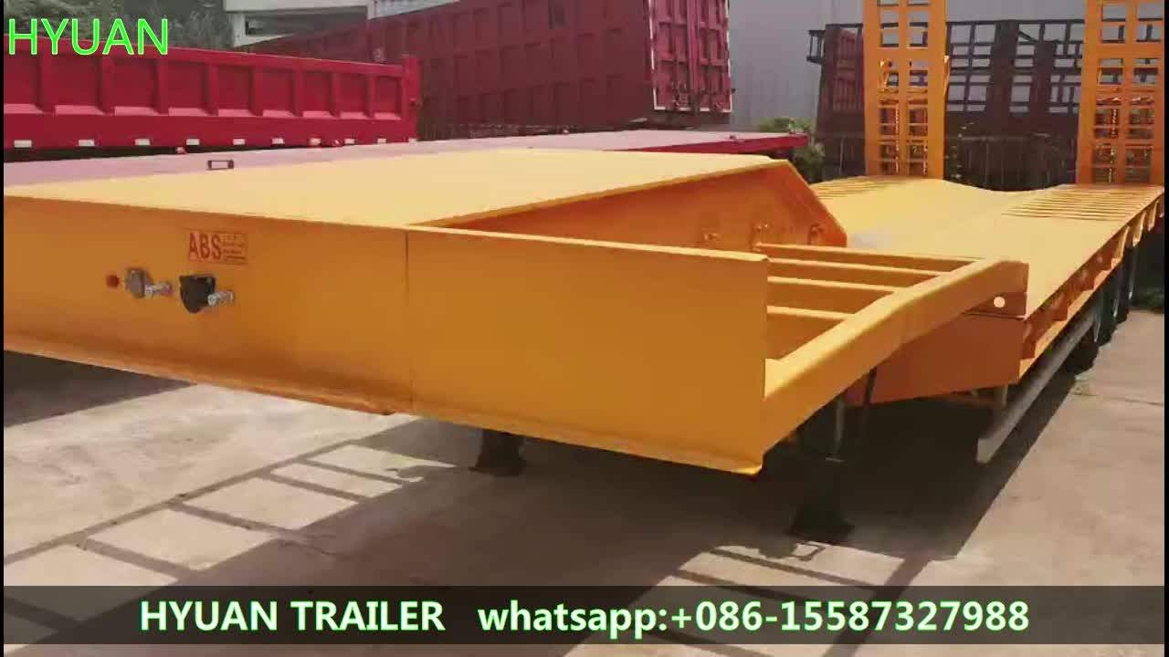 Hyuan 3 Axle 60t Hydraulic Extendable Lowbed Low Bed Truck Semi Trailer With Low Price Buy Tri