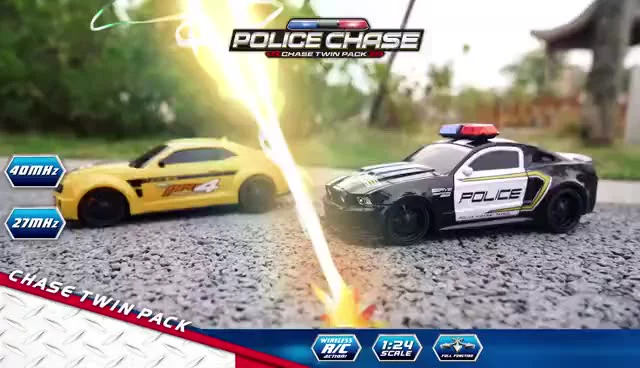 2pack RC Remote Control Police Chase Car Racing Sports Car 1:24 Scale Radio Control Police Chase Fun Toys For Kids Boys Girls RC Cars luxury