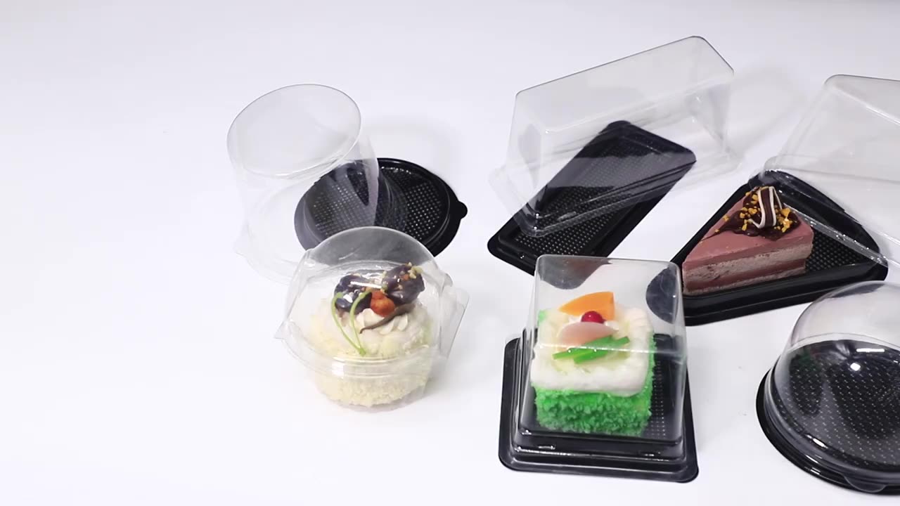 Cake Tray With Lid Cakes And Biscuits Trays Plastic Square Cake