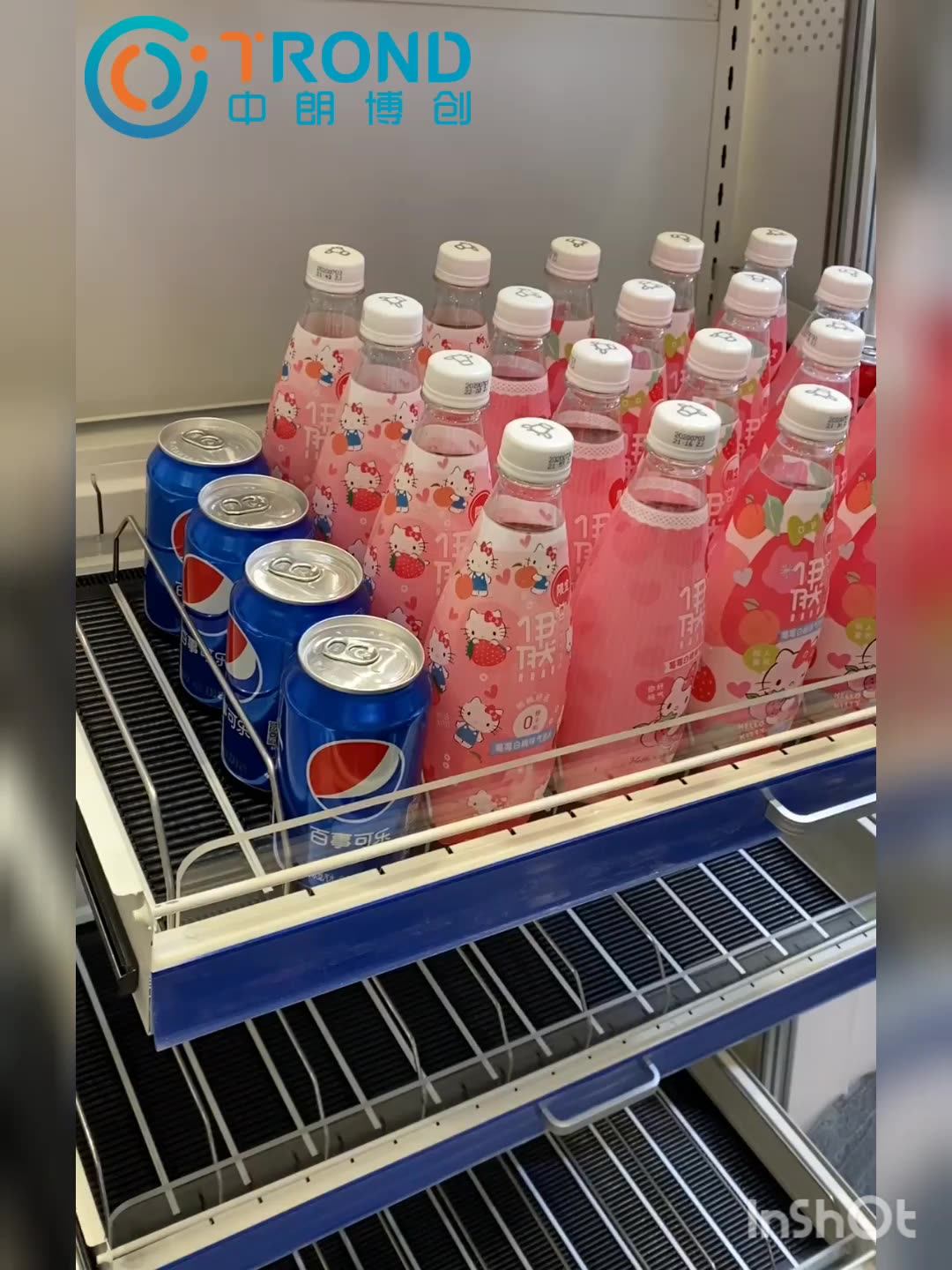 Refrigerator Cooler Door Beverage Display Rack Gravity Roller Auto