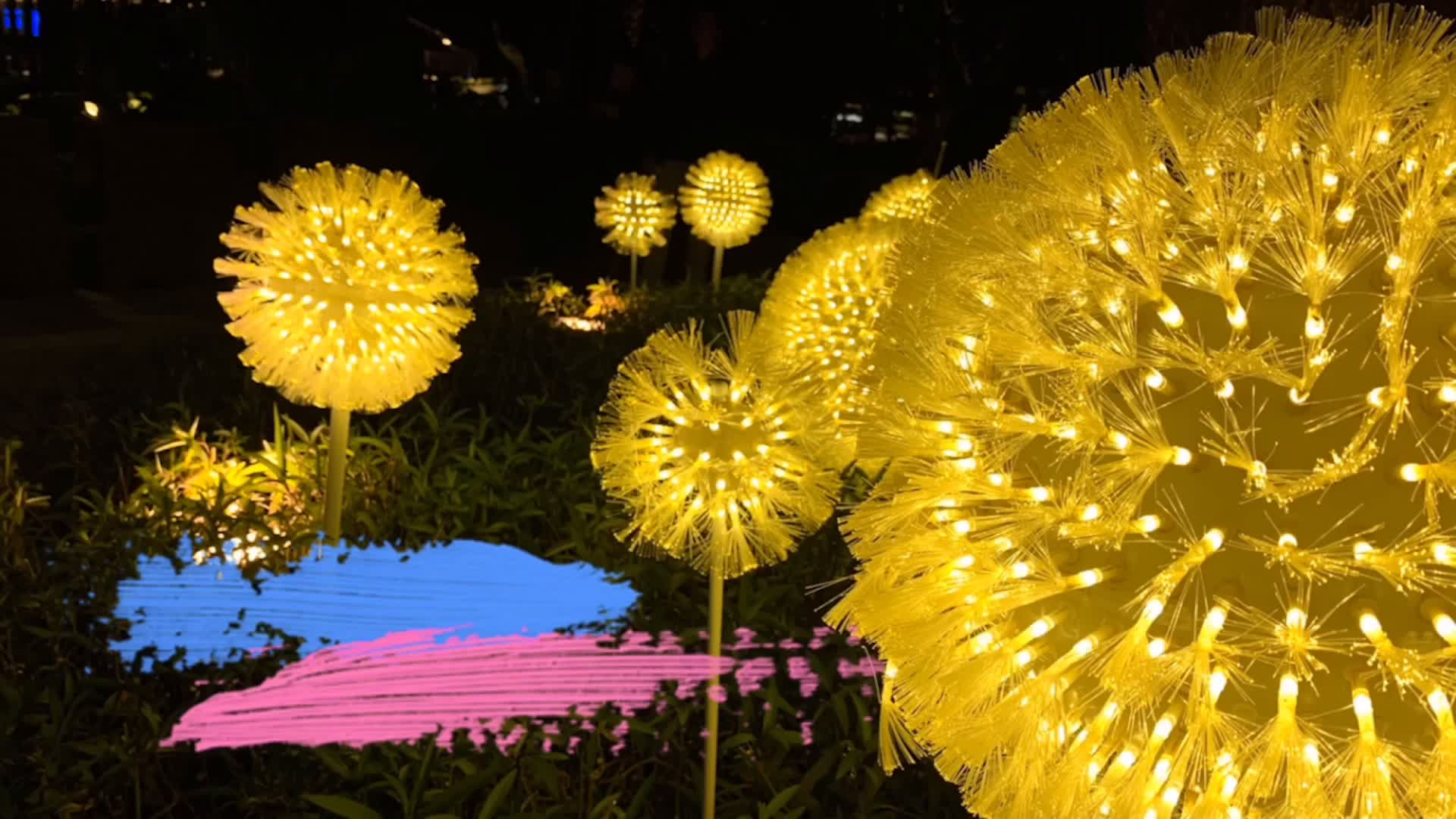 Toprex Decor New Products 2020 Led Fiber Optic Artificial Dandelion