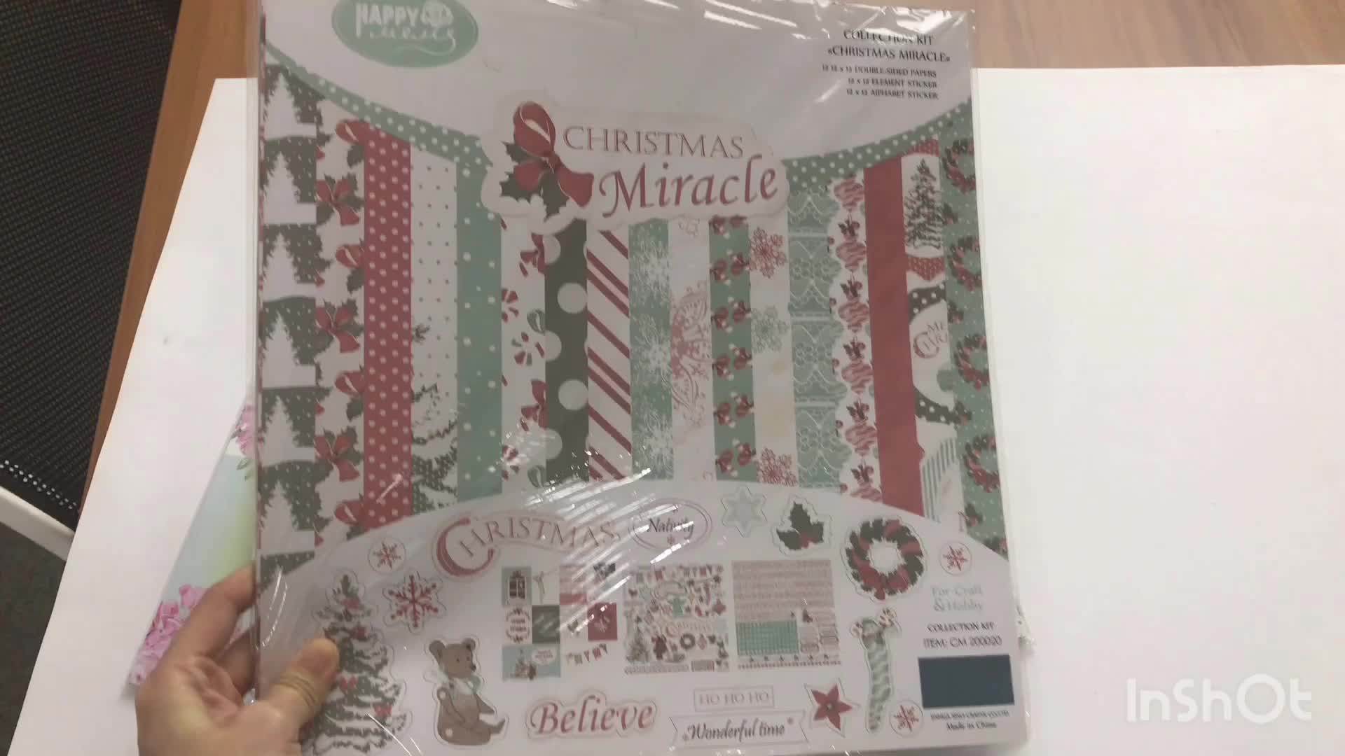 2019 Crafts Diy Custom Christmas Scrapbooking Paper Pack Paper Bag