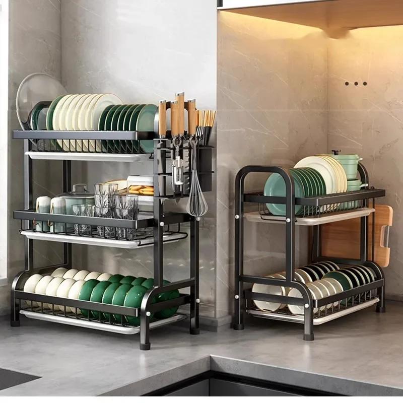 Kitchen Storage Rack Dish Storage Rack Household Bowl and Chopsticks Storage Box Cupboard Multifunctional Dish Rack Dish Dish Rack