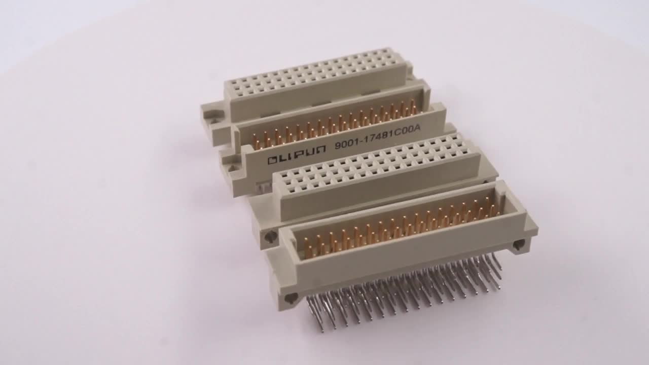 DIN 41612 Connector - 3 Rows, 48 Positions, Right Angle