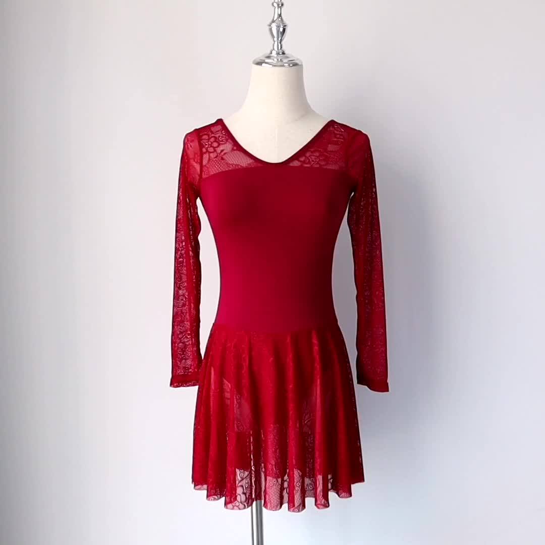 A2044 Lace Ballet Dance Costumes Wholesale Black Sexy Modern Dance