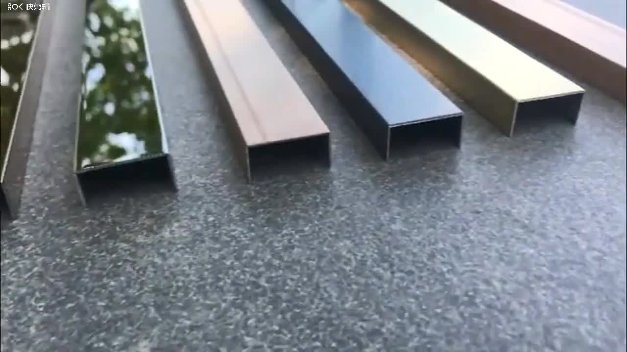 2440mm 0 8mm Thickness Chrome Channel M Shape Strip Stainless