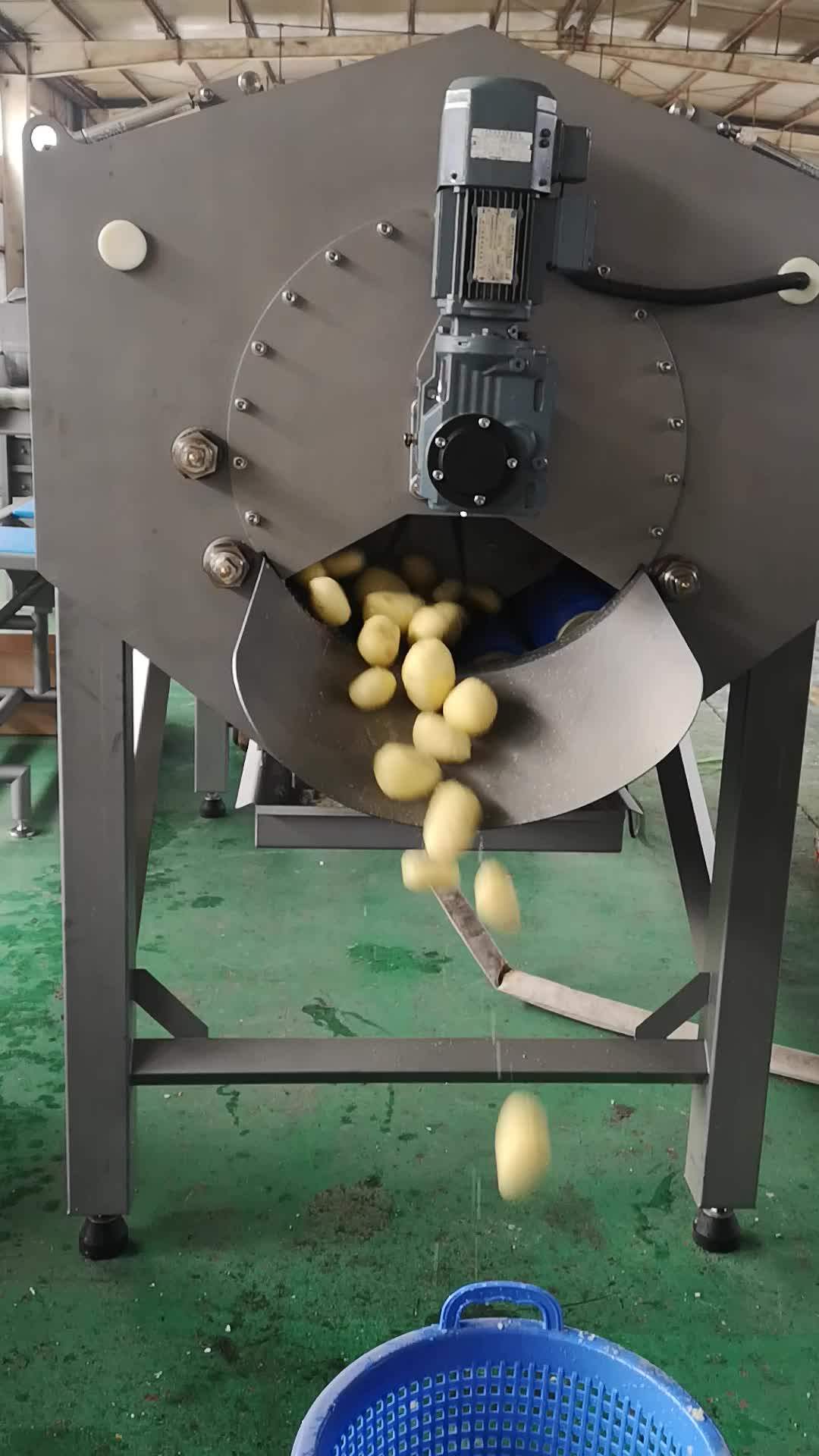 Industrial Automatic Electric Carrot Peeler Root Vegetable Potato