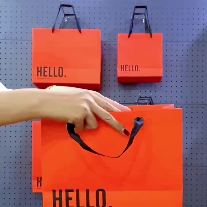 Wholesale Luxury Black Shoes Clothes Packing Paper Bags Printed Custom