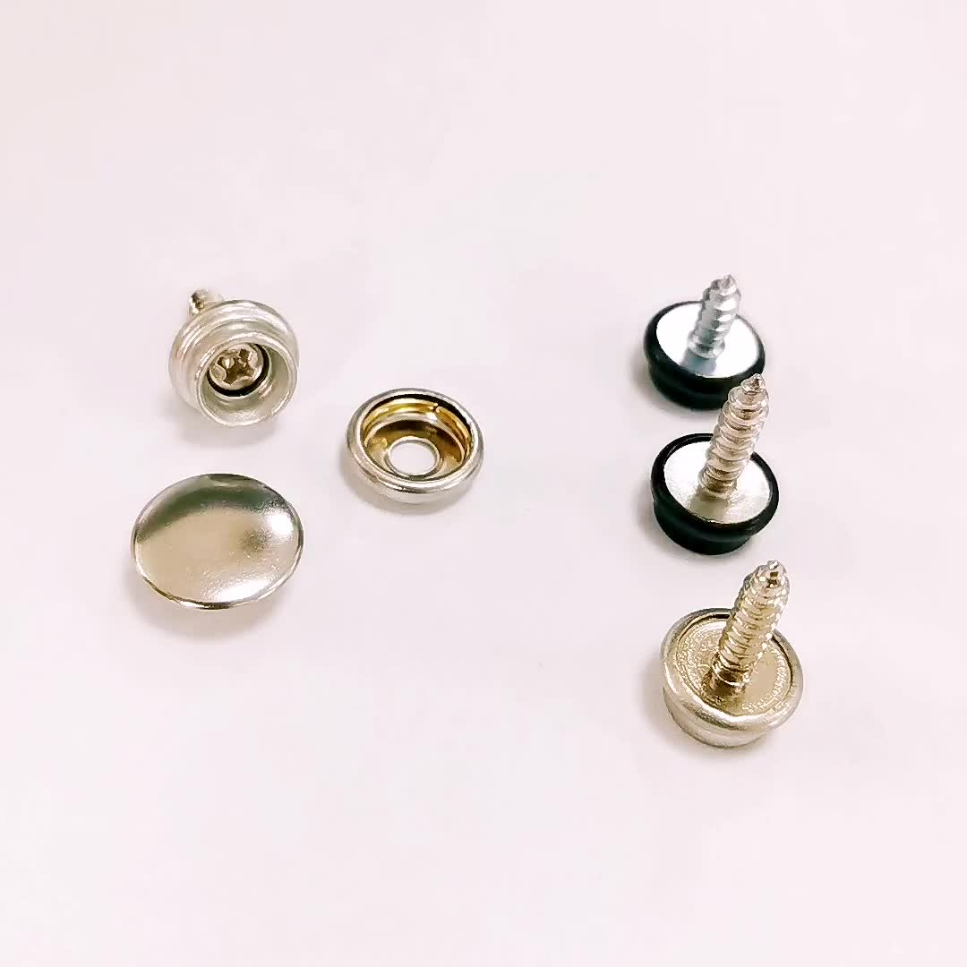 15mm Cap Brass Snap Buttons And 10mm Stainless Steel Cross Tapping