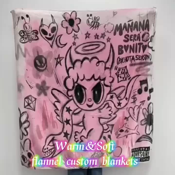 100 Dollar Bill Money Blanket Custom Print Home Bedroom Living Room