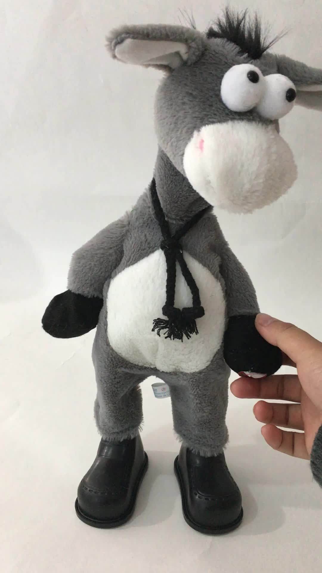 Free Sample Singing And Shaking Donkey Plush Toys Music Dancing Plush Donkey/bird/rabbit/cow