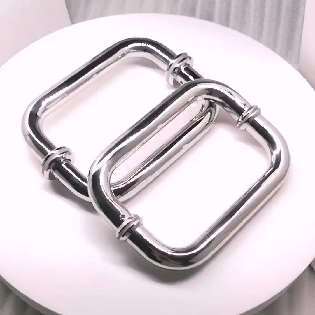 Factory Price Fancy Hardware O Shape Handles Tempered Glass Shower Door