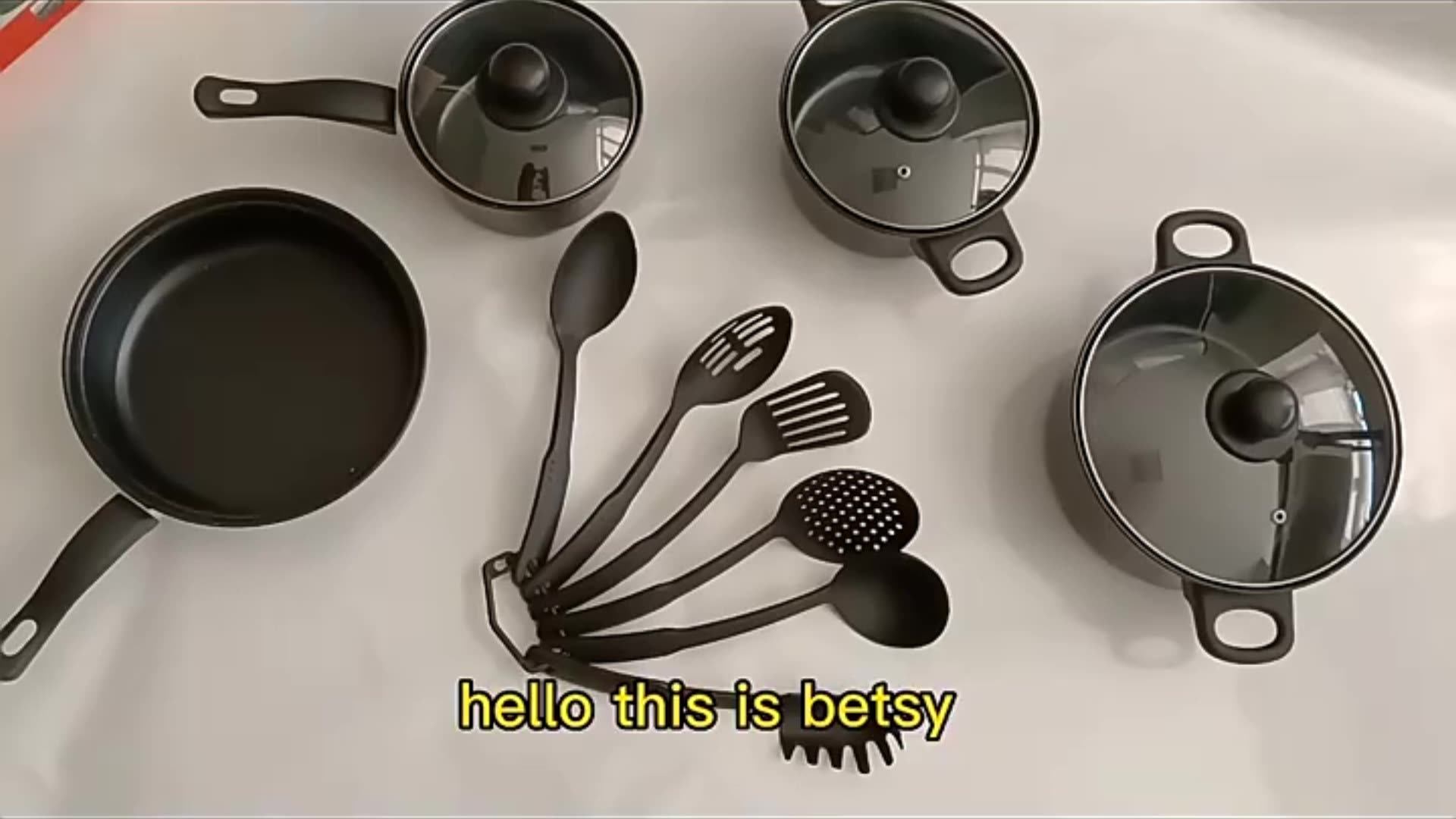 Hot Selling Kitchen 13 Piece Non Stick Cookware Sets Black Pot And Pans