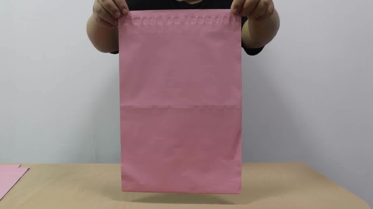 Biodegradable Eco Friendly Colorful Pink Courier Envelope Mailing