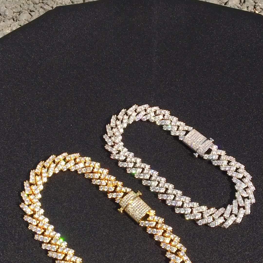 Uwin 9mm Cuban Anklet Bracelet Iced Out Cuban Link Bracelets New Cz