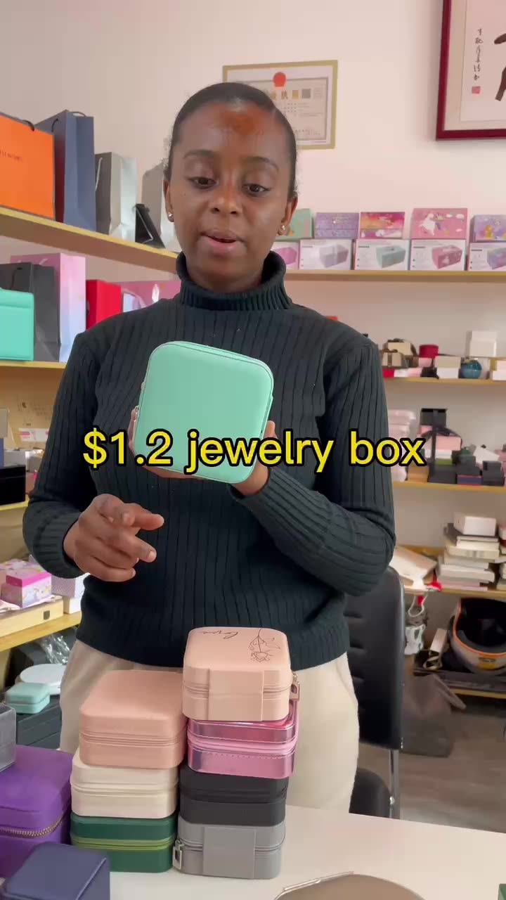 Simple Portable Jewelry Box Travel Jewelry Bag Earring Necklace Bracelet Box Mini Small Ring
