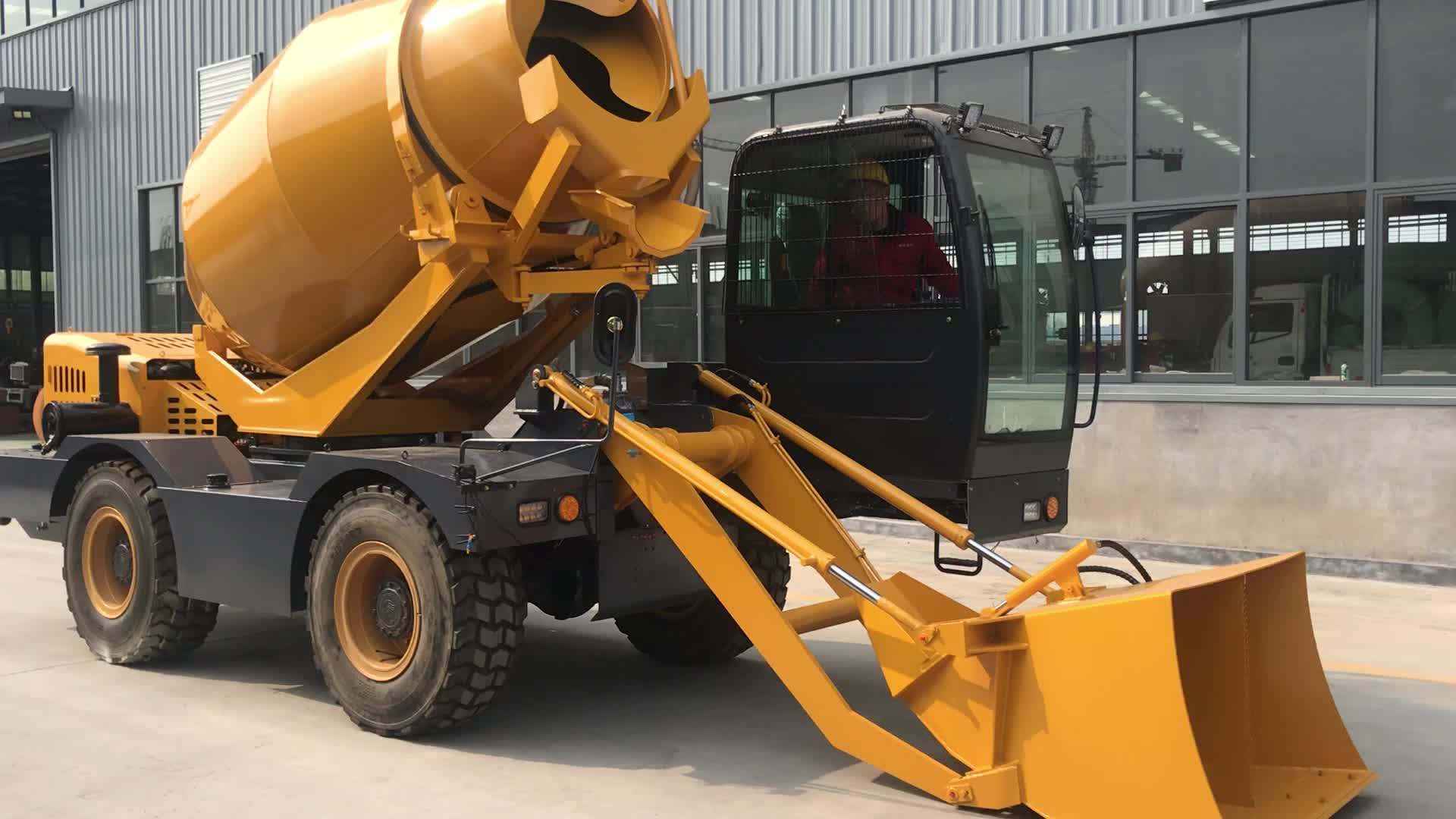 4.0cbm Self Loading Concrete Mixer Machine Concrete Mixer Truck For