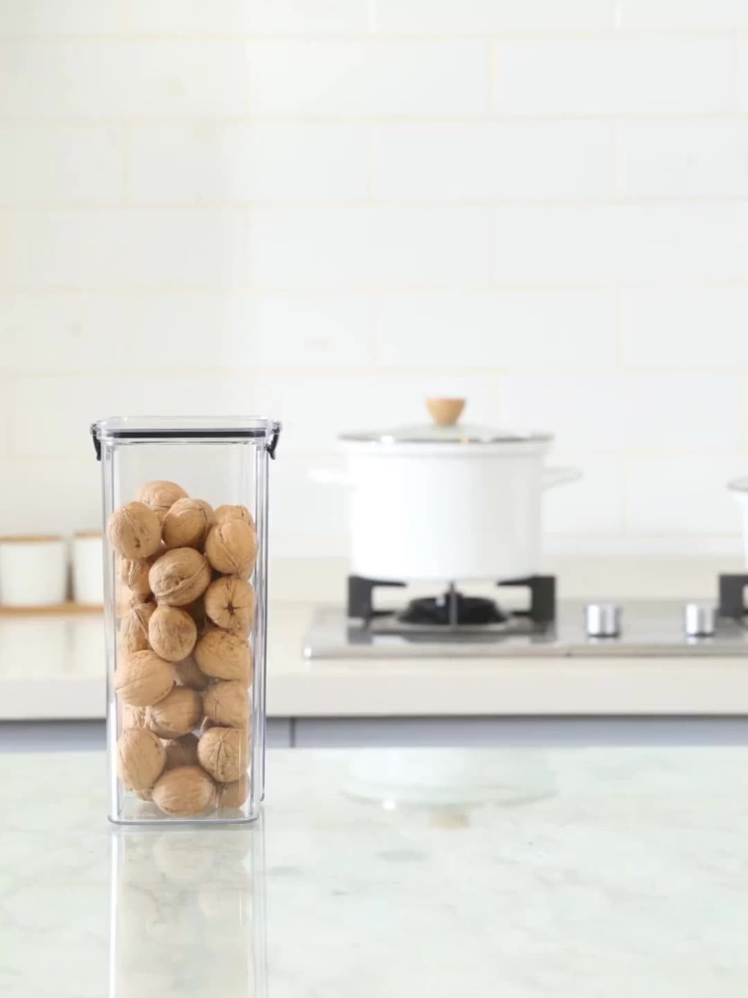 Kitchen Dispenser Airtight Plastic Stackable Candy Nut Fruit Cereal