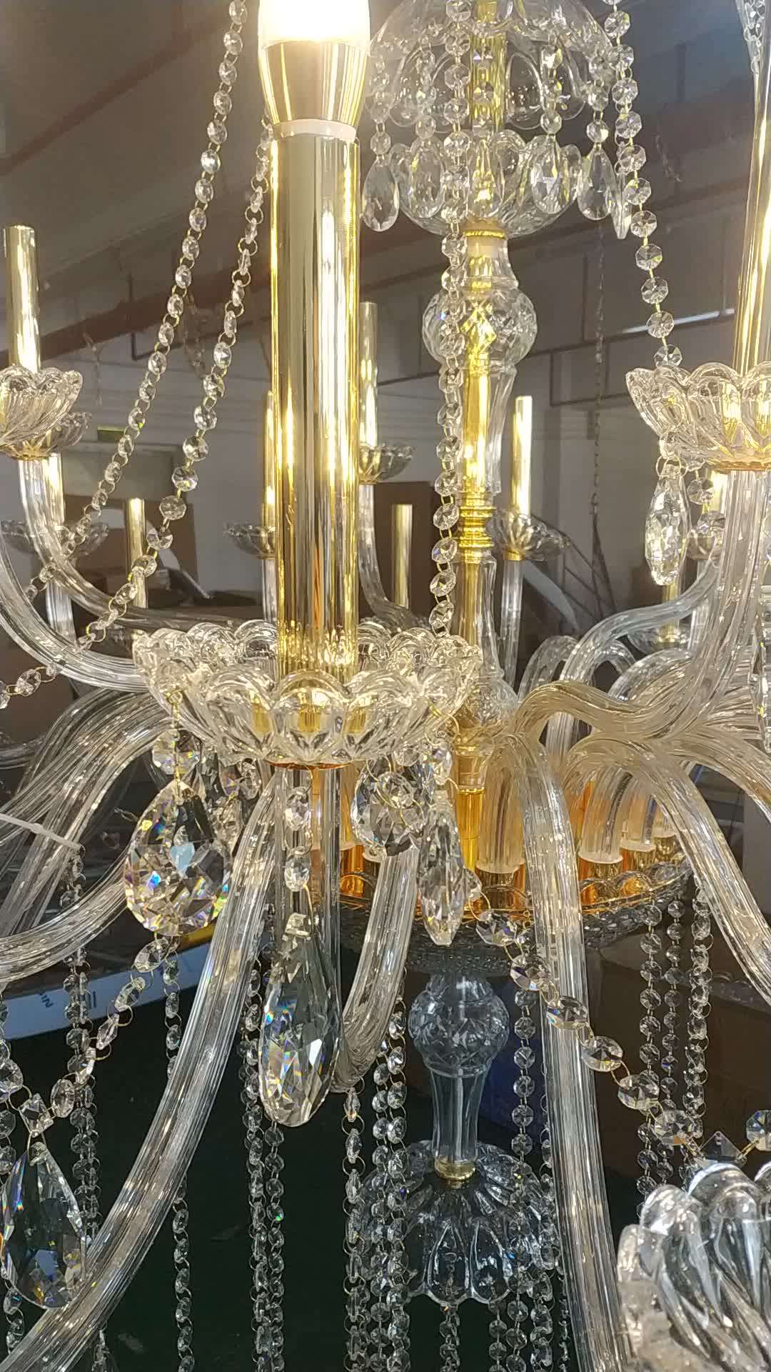 Wholesale Glass Crystal Chandelier Wedding Lighting Banquet Chandelier