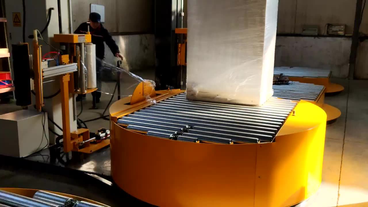 Full Automatic Pallet Wrapping Machine Film Packaging Plastic Packaging