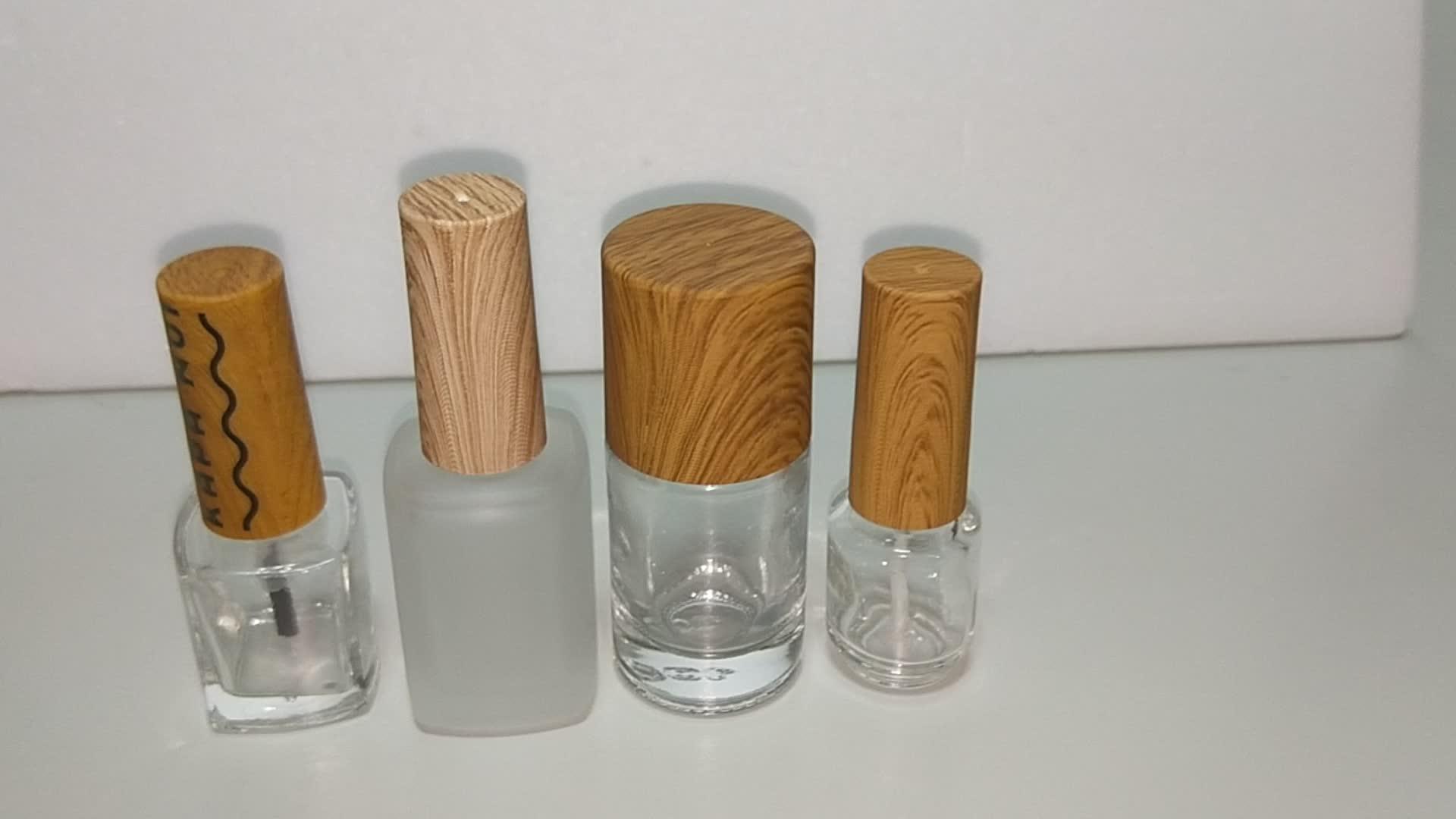 8ml Nail Polish Bottle With Wood Grain Design Cap Buy 8ml Polish