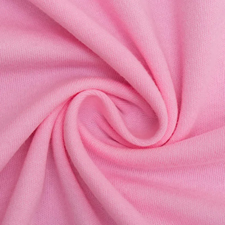 SpoT Wholesale Modern Pure PolyesTer Double-sided Plain Jersey 32-counT ImiTaTion CoTTon KniTTed Fabric T-shirT Work CloThes Toy Fabric