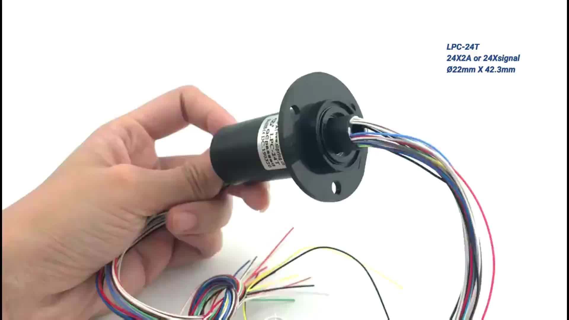 Cap Type Slip Ring,240vac/dc,Transfers Analog And Digital Signals,Slip