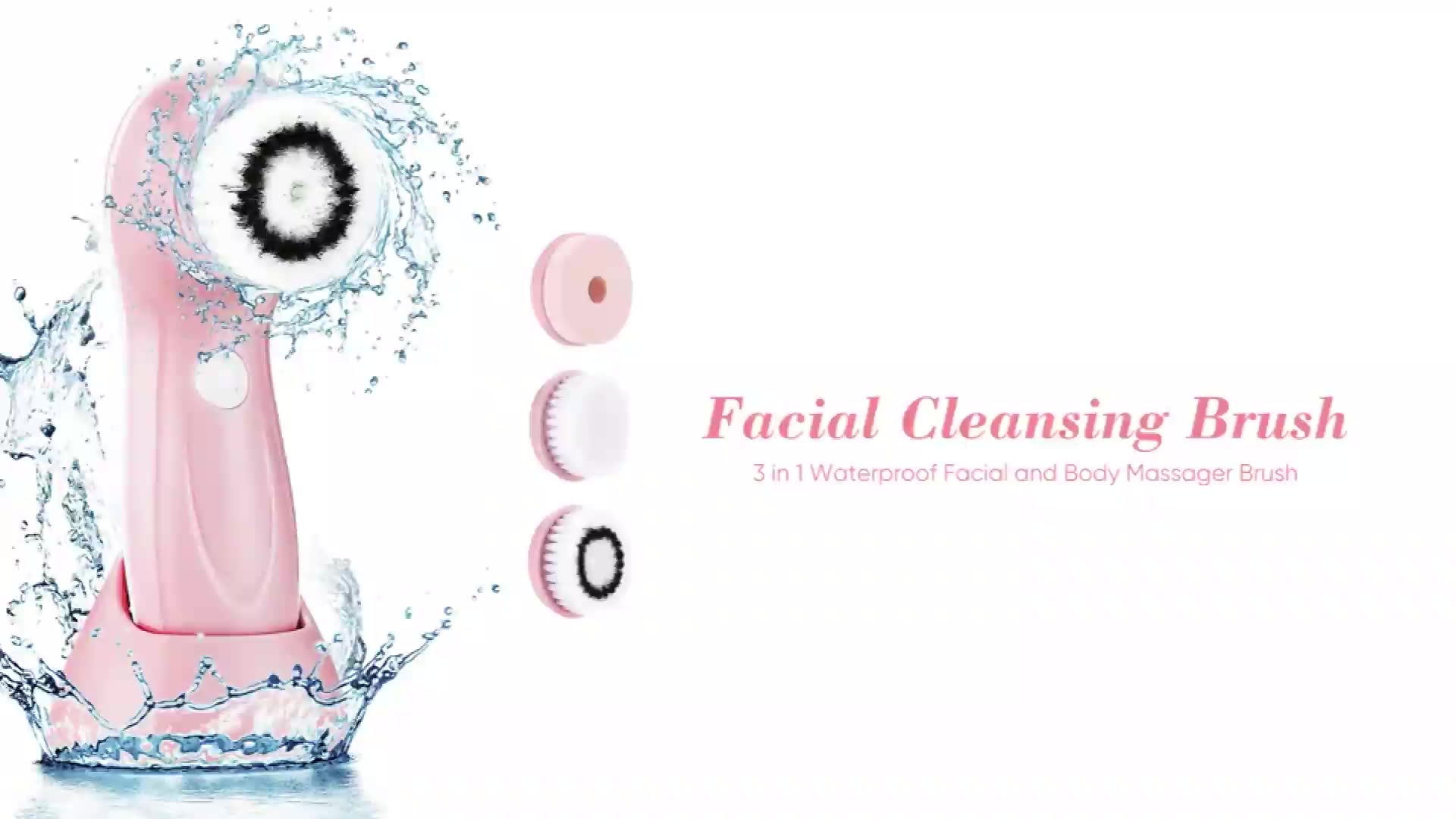 Electric Usb Rechargeable Cepillo Face Facial Brush Rotating Waterproof