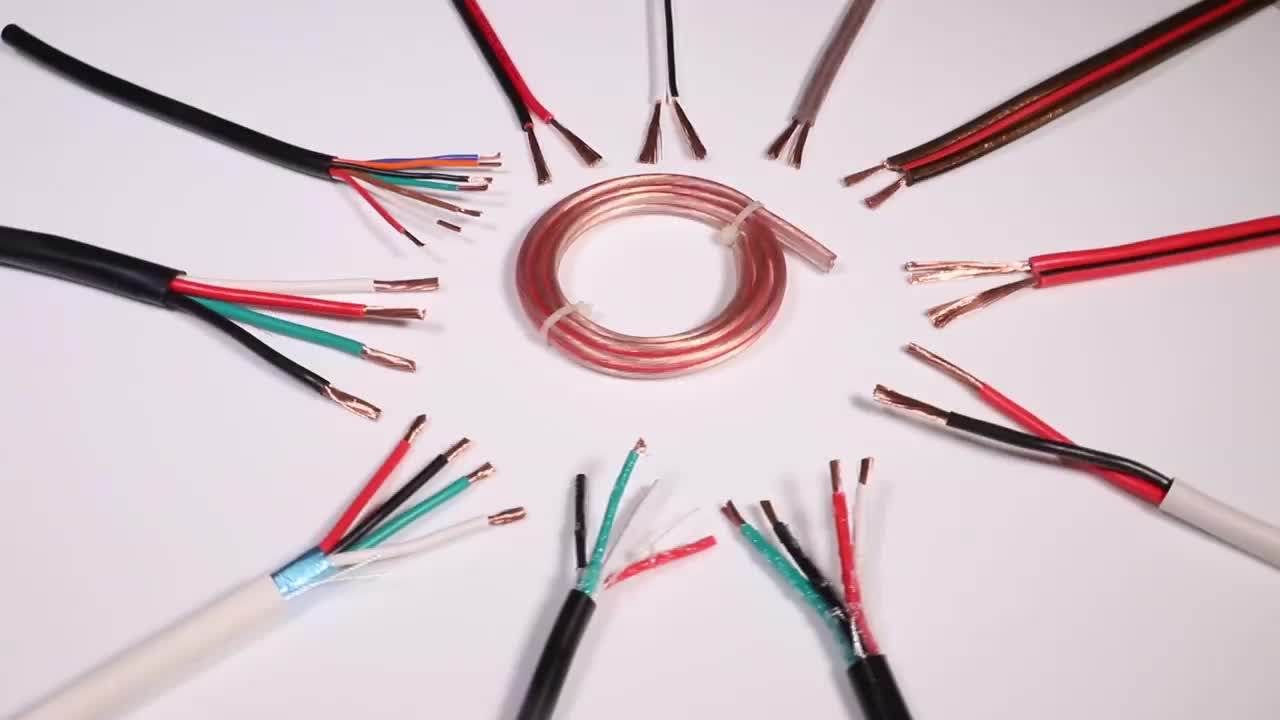 High Quality Speaker Wire Copper Cabl Wire 2 Core Low Noise Red Black