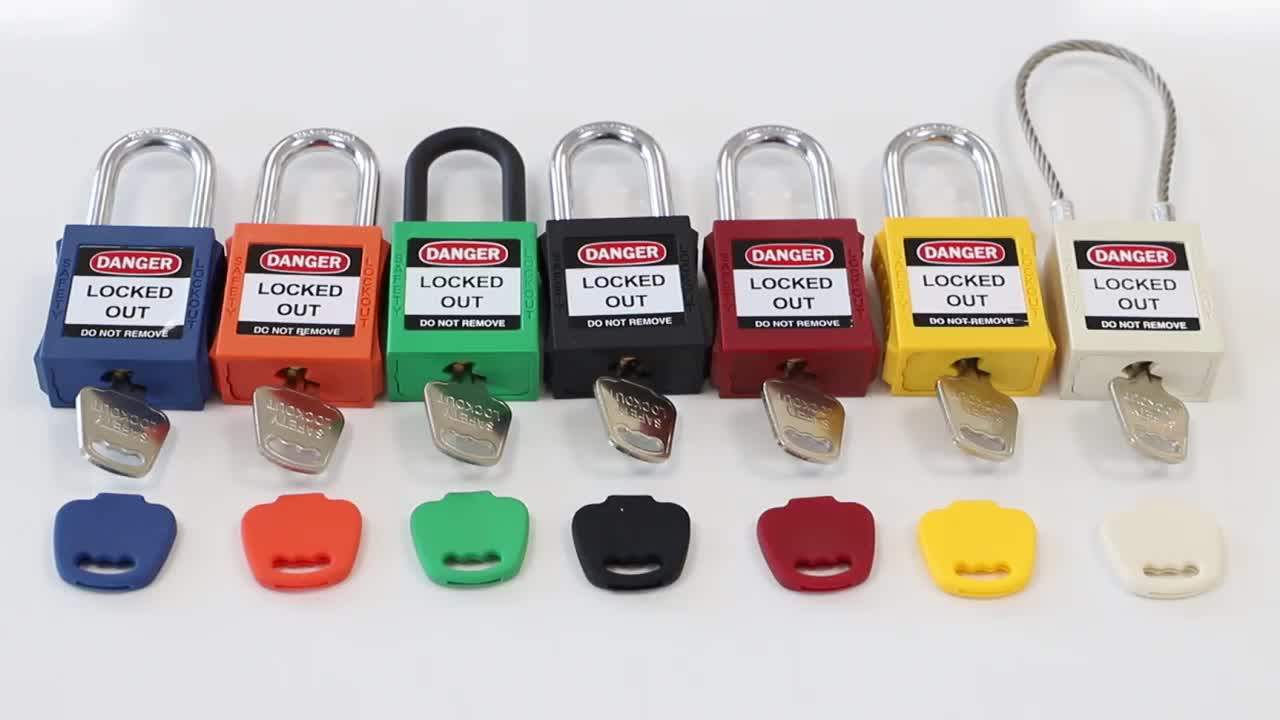Oem Lockout Tagout 38mm Shackle Safety Padlock With Master Keys Locks ...
