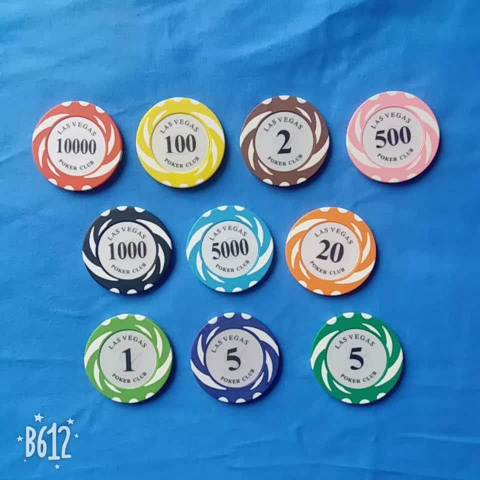 2022 New Designed 14g Clay Poker Chips Promotional Different Colors