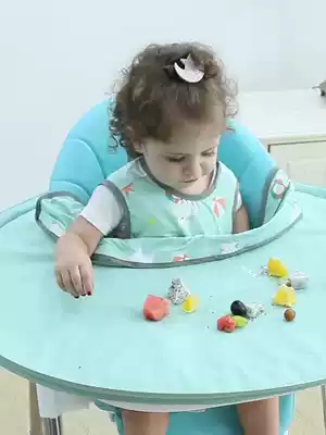 BLW bib eating bib eating tray children's baby eating anti-dirt artifact dining chair cushion waterproof and oil-proof