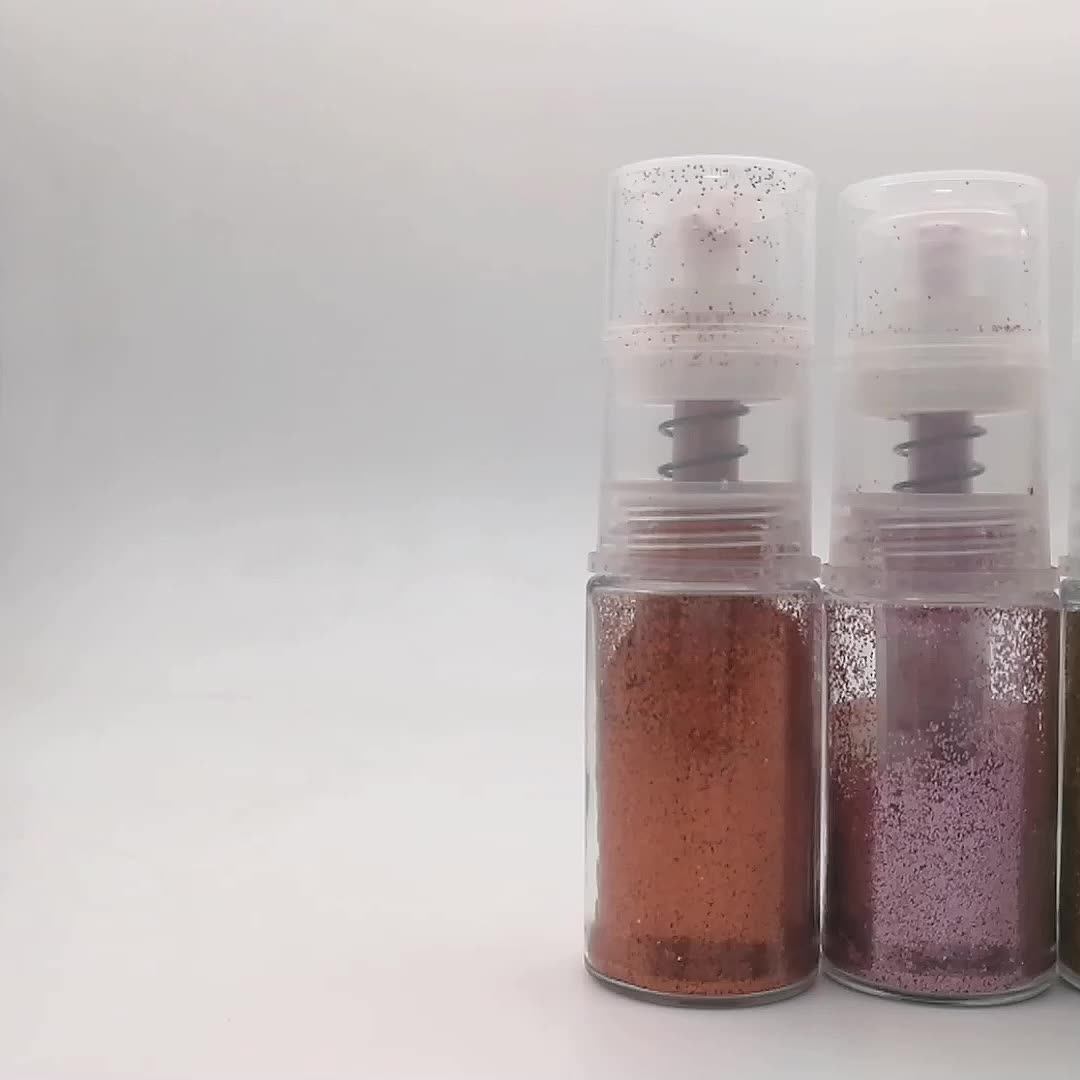 Small Handcraft Clear Plastic Dusting Powder Bottle With Spray Pump