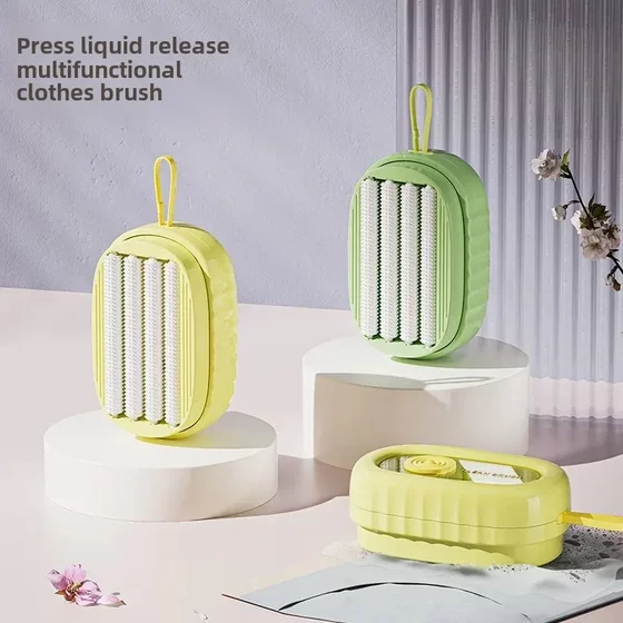 Household Soft Rubber Foaming Roller Laundry Liquid for Body-fitting Clothes Underwear Cleaning Brush Pressing Liquid-adding Multifunctional Laundry Brush