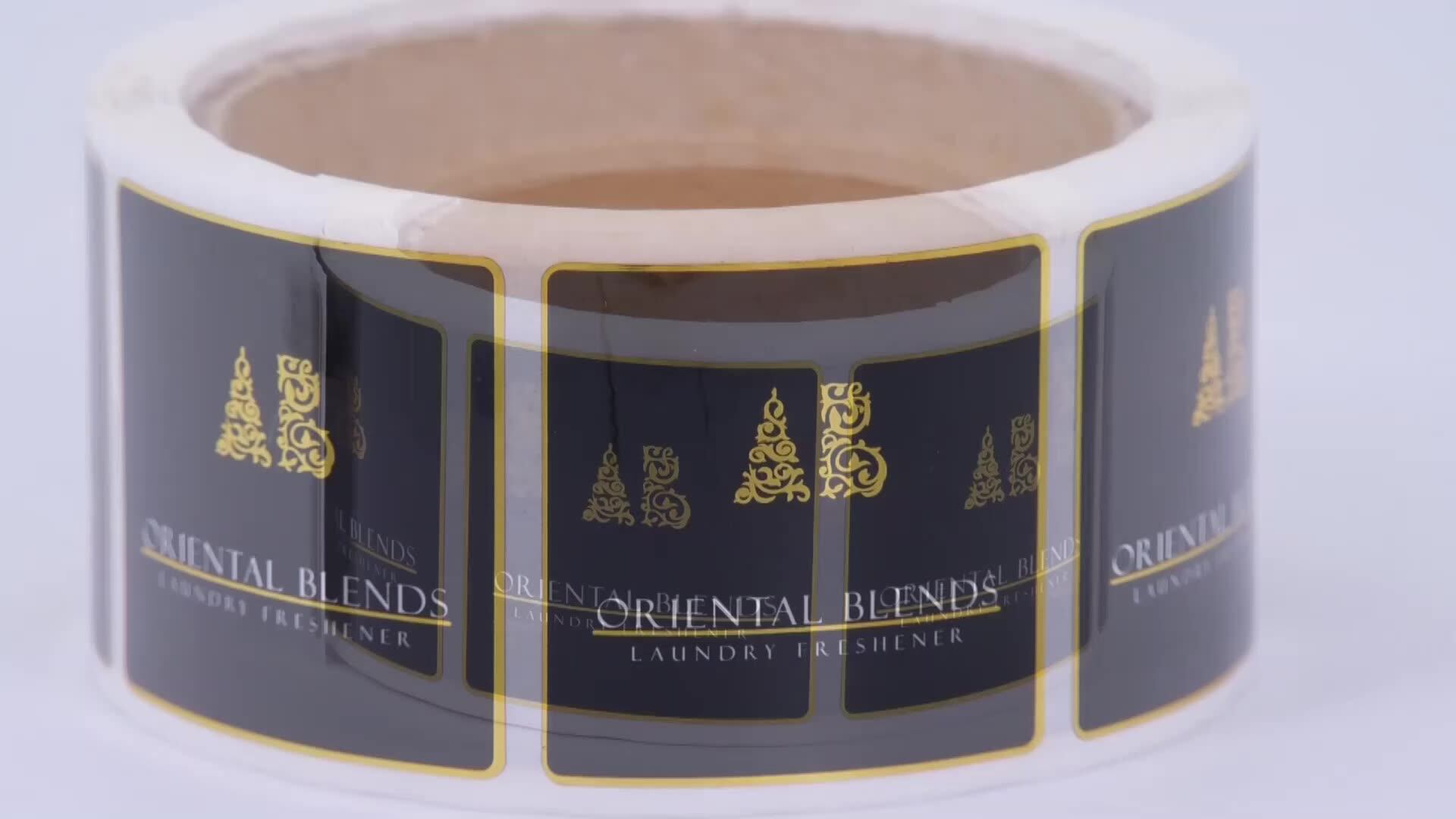 Waterproof Vinyl Custom Logo Gold Stamping Labels Stickers Buy