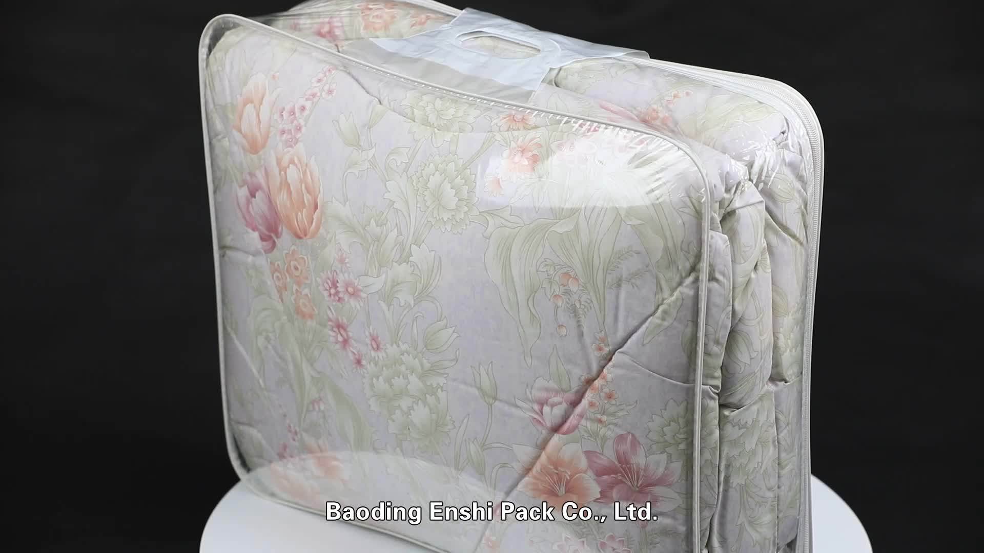 Plastic Quilt Bags Pillow Bags With Zipper Pvc Material Sew With Non