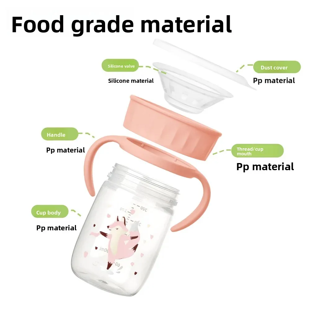 Cartoon Baby Water Cup Large Caliber Anti-choking Drinking Training Cup Children 360-degree Sipping Cup Learning Drinking Cup