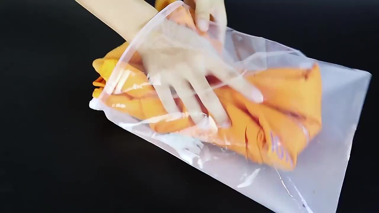 Custom Resealable Poly Plastic Bag With Logo Printing Clothing T Shirt