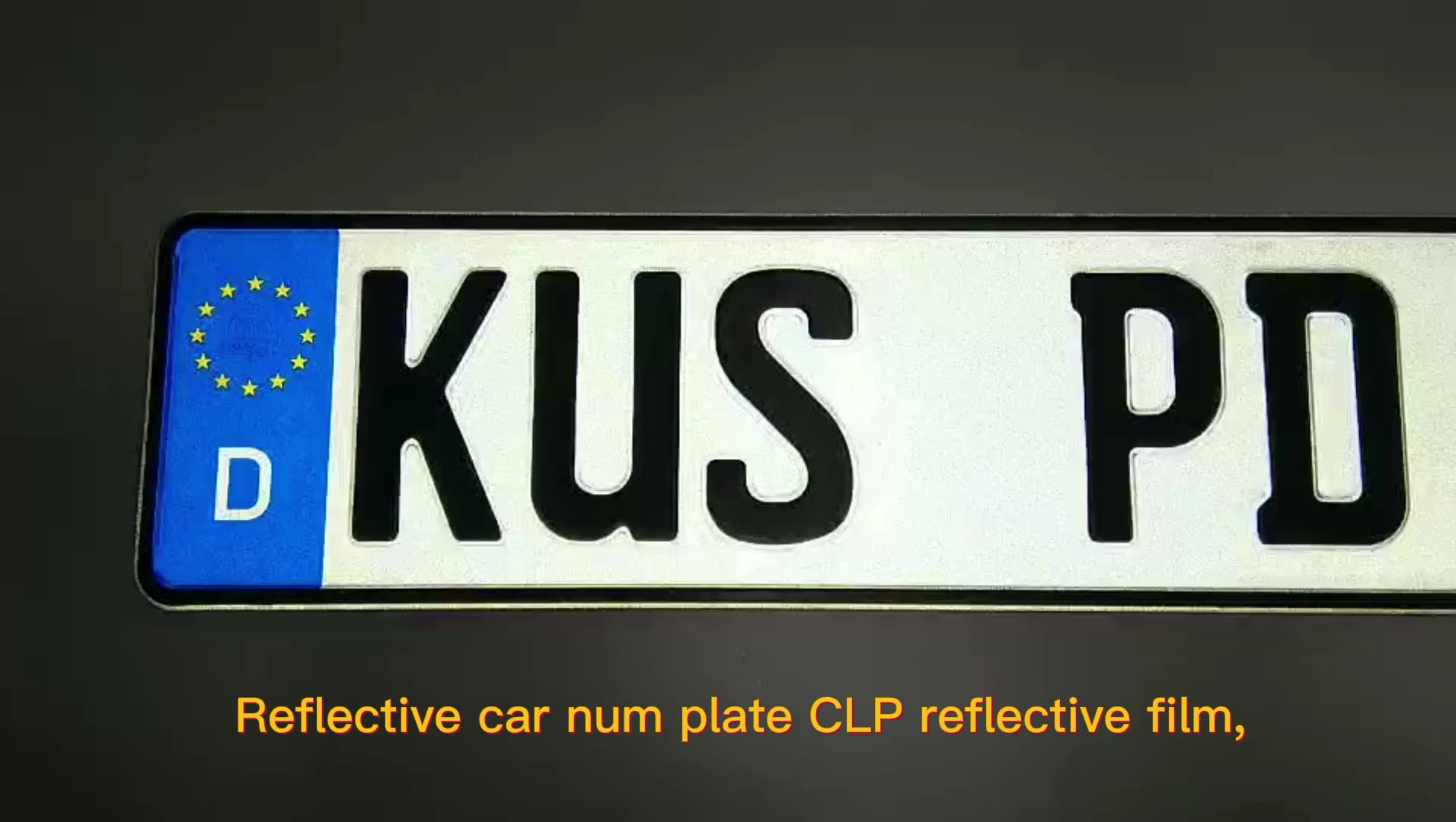 Cvc License Plate Reflective Material Yellow/white Yd7201 Without