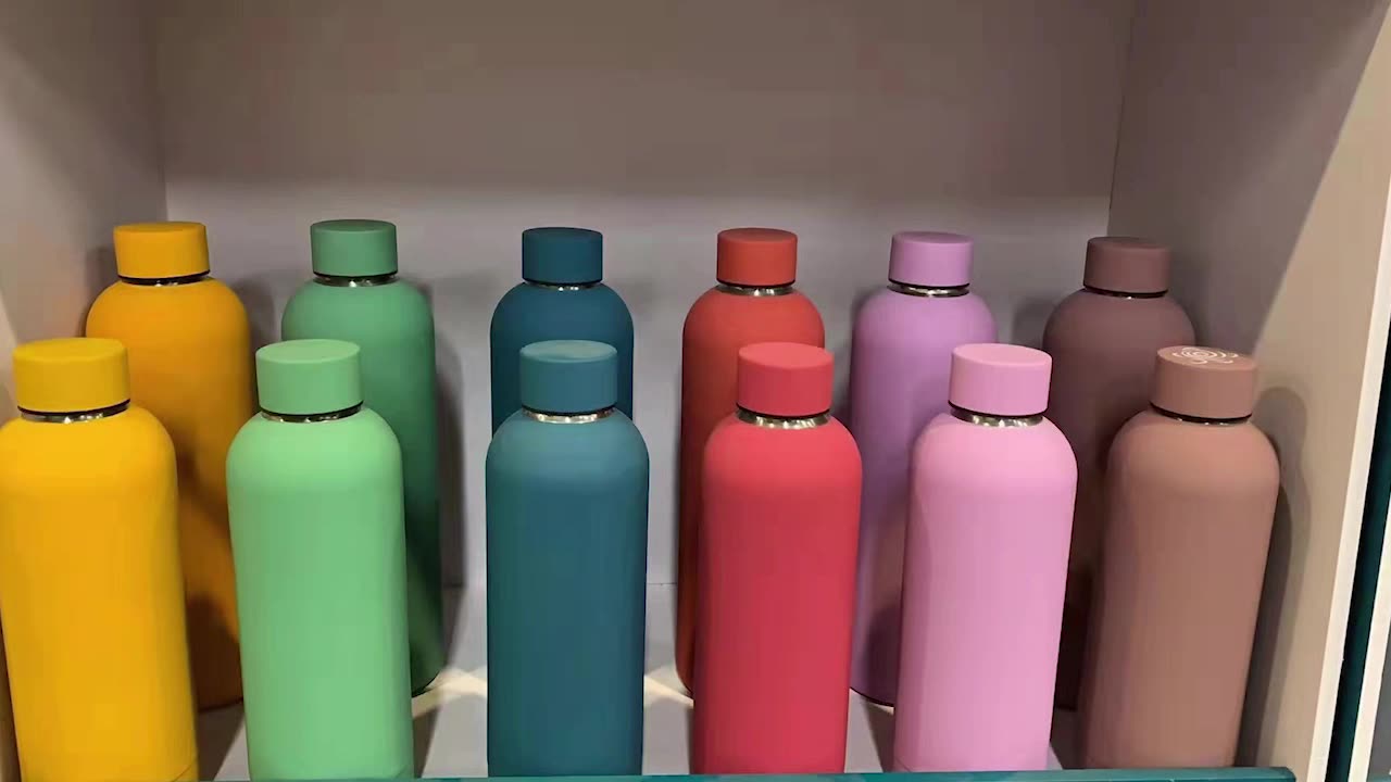 500 750 Ml Logo Personalized Reusable Iron Flask Gym Sports Double Wall