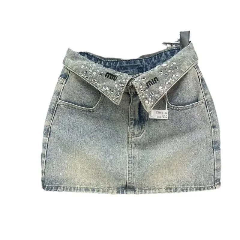 Платье: retro modern design denim skirt?