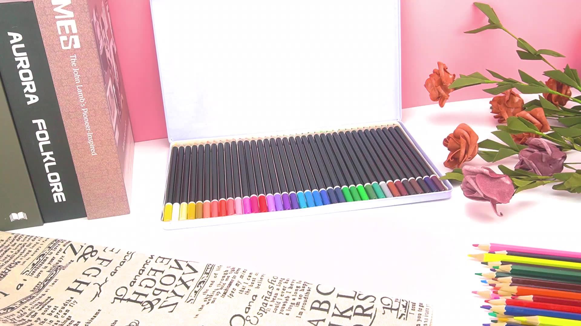 Promotional Natural Wood Single Colored Pencils Eco Friendly Color Pencil High Quality 18 Color