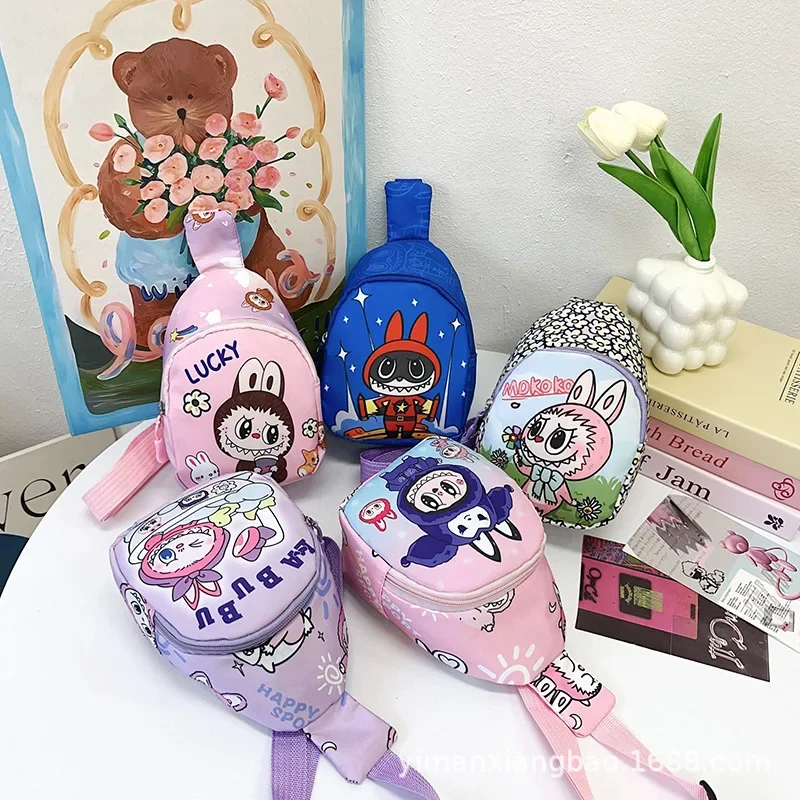 Children's 2024 Cartoon Rab Cloth Bag New Style Outgoing Crossbody Bag Chest Bag Girl's Cute Shoulder Backpack for Baby