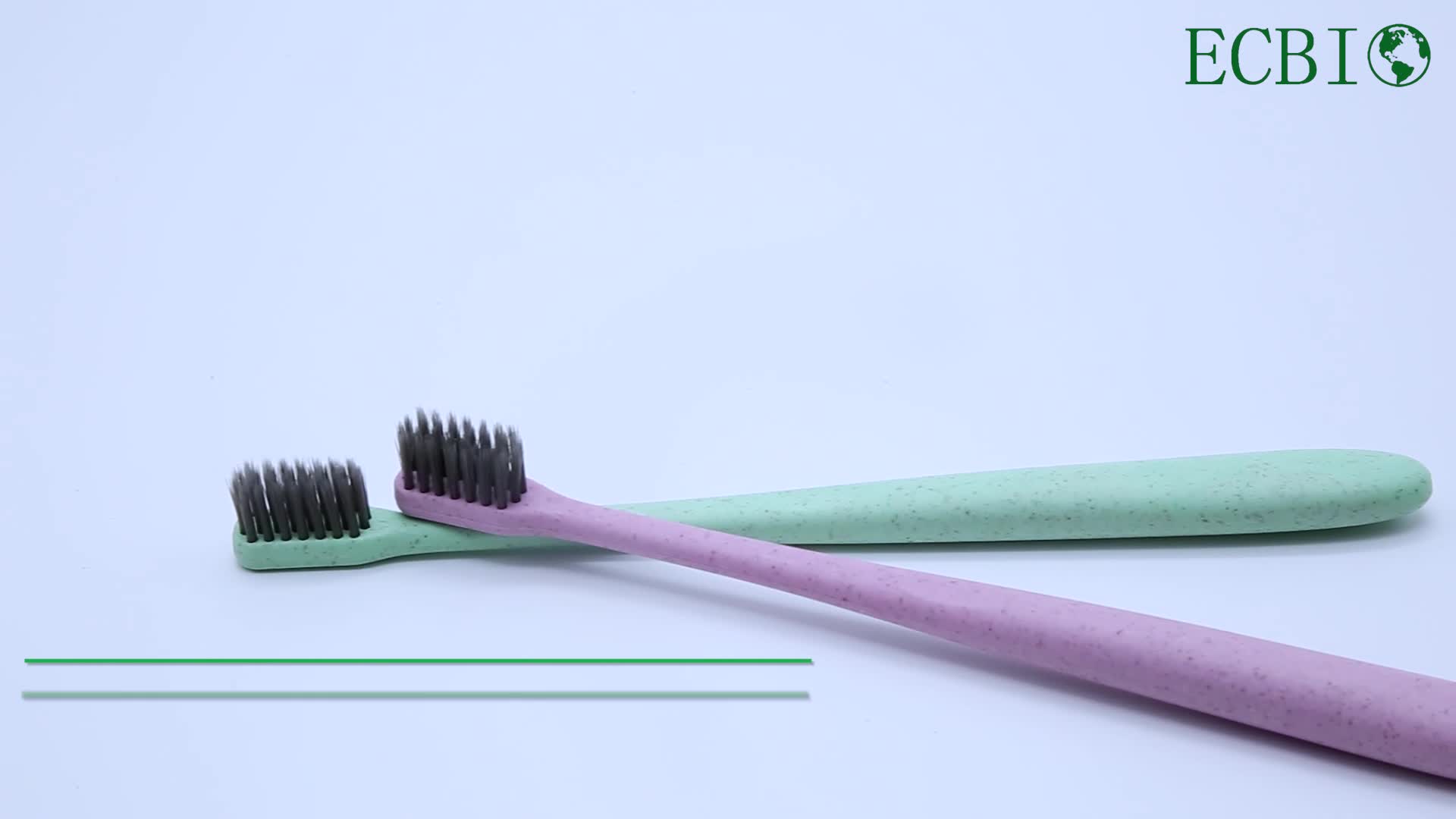 Biodegradable Wheat Straw Adult Green Corn Starch Toothbrush Set Family/hotel/travel/disposable