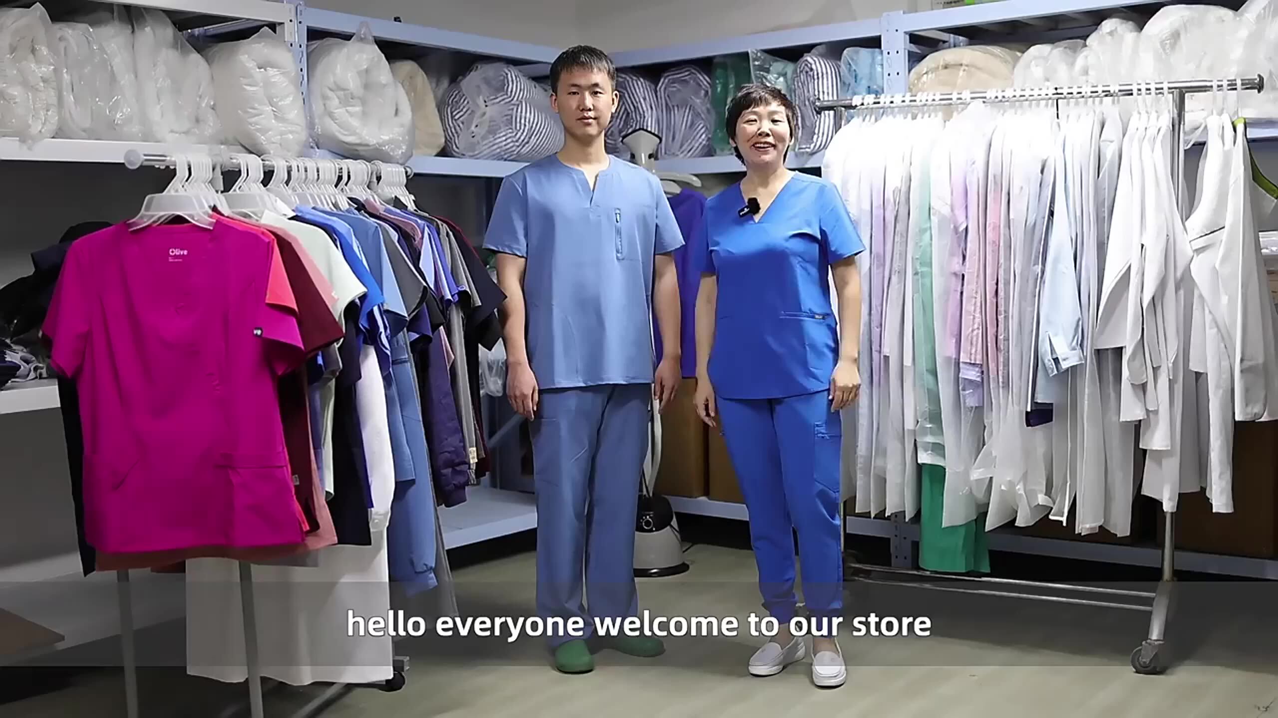 Wholesale Dental Scrubs Polyester Rayon Spandex Nursing Scrubs