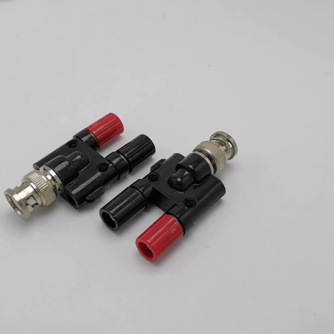1PCS BNC Female to dual Twin Banana plug male Coaxial connector for oscilloscope 1PCS BNC Female to dual Twin Banana plug male Coaxial connector for oscilloscope