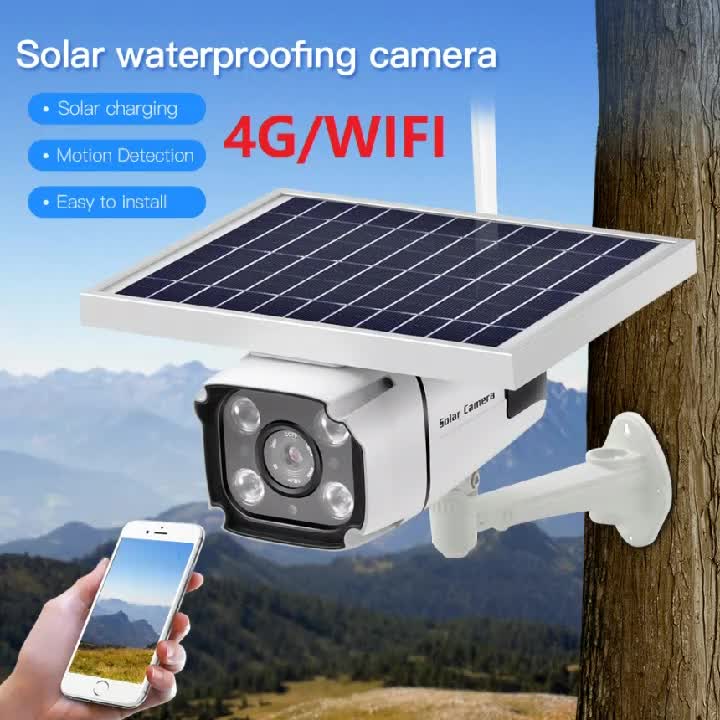 Solar Panel Powered Cctv Camera Wifi 4g Battery Builtin Sim Card Ip67 1080p Manufacturer Buy