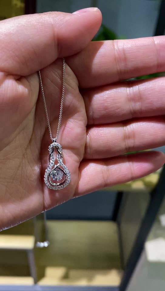 925 Sterling Silver Whale Tail Moving Jewelry Pendant Necklace For Girl